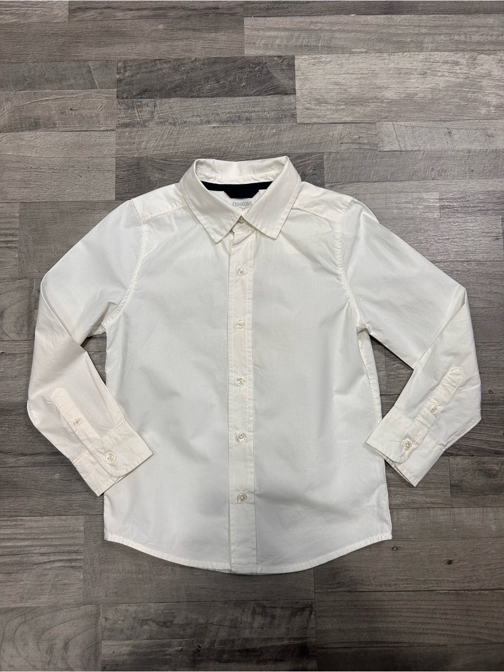 Oshkosh B'gosh White Long Sleeve Button-Down Shirt 6